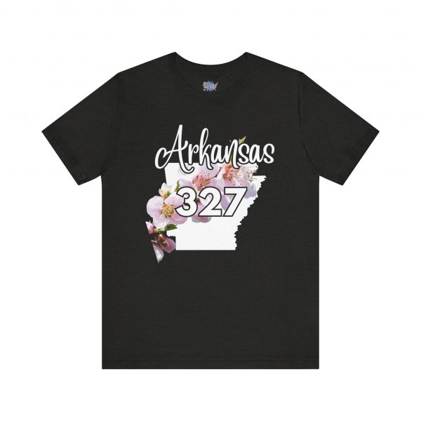 Arkansas State Flower The Apple Blossom 327 Area Code by State of Mine. Unisex Jersey Short Sleeve Tee - Cozy Everyday Wear, Casual Style, Summer Essentials, Gift for Friends, Graphic Tee - Image 24