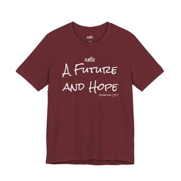 A Future and Hope by Subtle Merch--Unisex Dark Colored Heavy Cotton T-Shirt, Faith-Based and Inspirational, Jeremiah 29:11 - Image 55