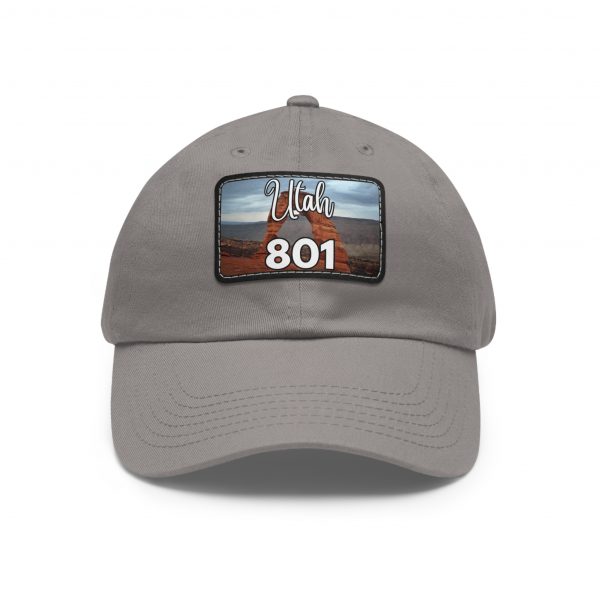 Utah Arches Dad Hat by State of Mine Featuring the 801 Area Code with Leather Patch, Beach Vibes Cap, Gift for Dad, Outdoor Hat, Casual Style Headwear - Image 5