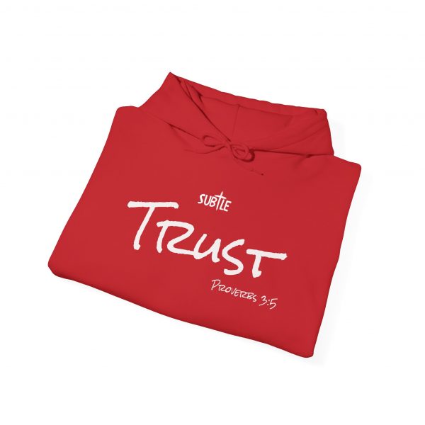 Trust by Subtle--Unisex Dark Colored Hoodie, Cozy Sweatshirt, Faith-Based Inspirational Apparel, Proverbs 3:5 - Image 56