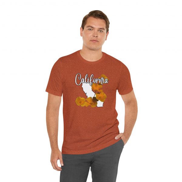 California State Flower the California Poppy by State of Mine Tee, Unisex Jersey Short Sleeve Shirt, Perfect for Gifts, Travel, and Casual Wear, Ideal for Summer, Birthdays, and [...] - Image 8