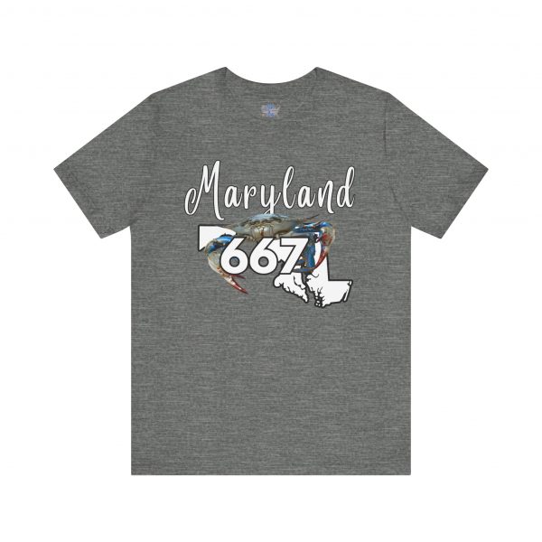 Maryland Crabs 667 Area Code by State of Mine Short Sleeve Tee, Unisex Summer Shirt, State Pride Tee, Beach T-Shirt, Gift for Marylanders - Image 13