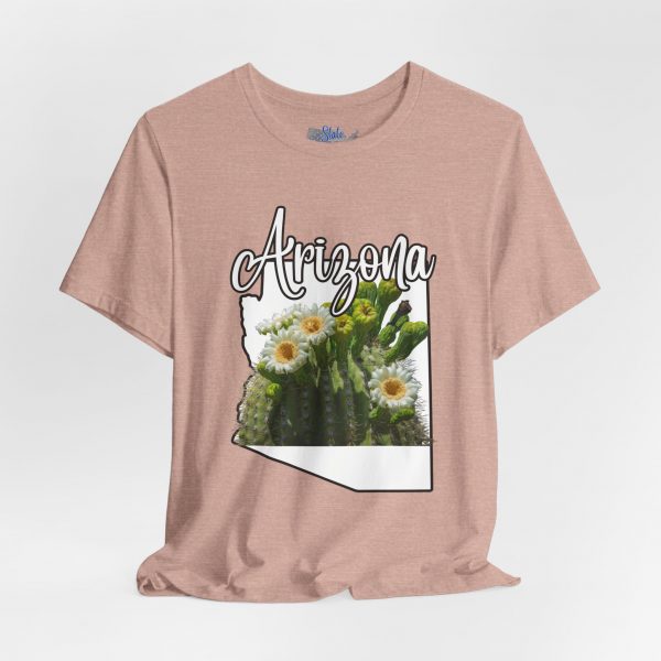Arizona State Flower the Saguaro Blossom by State of Mine Tee, Unisex Jersey Short Sleeve Shirt, Perfect for Gifts, Travel, and Casual Wear, Ideal for Summer, Birthdays, and [...] - Image 3