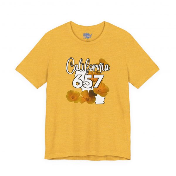 California State Flower the California Poppy 657 Area Code by State of Mine Tee, Unisex Jersey Short Sleeve Shirt, Perfect for Gifts, Travel, and Casual Wear, Ideal for Summer, Birthdays, and [...] - Image 29