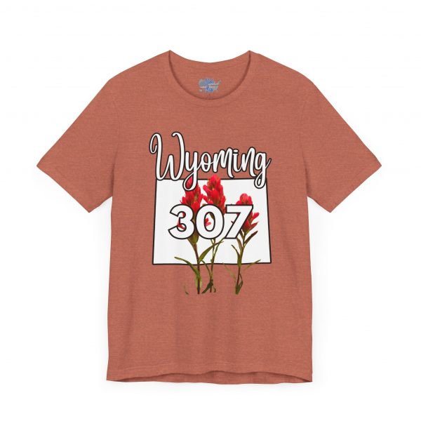 Wyoming State Flower The Indian Paintbrush Area Code 307 by State of Mine Tee - Unisex Jersey Short Sleeve T-Shirt, Nature Lover Gift, Travel Souvenir, Spring Style, Casual Wear - Image 11