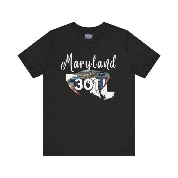 Maryland Crabs 301 Area Code by State of Mine Short Sleeve Tee, Unisex Summer Shirt, State Pride Tee, Beach T-Shirt, Gift for Marylanders - Image 25