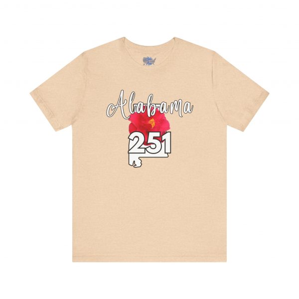 Alabama State Flower the Camellia 251 Area Code Tee by State of Mine, Casual Summer Wear, State Pride T-Shirt, Travel Souvenir, Gift for Him/Her, Festival Outfit, Outdoor Activities - Image 11