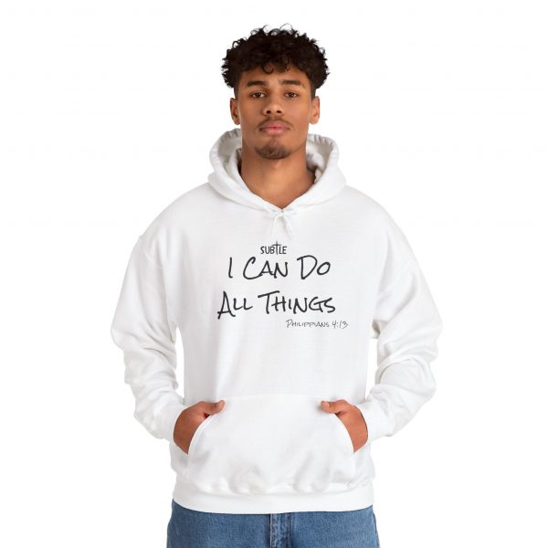 I Can Do All Things by Subtle--Unisex Hoodie, Cozy Sweatshirt, Faith-Based Inspirational Apparel, Philippians 4:13 - Image 24