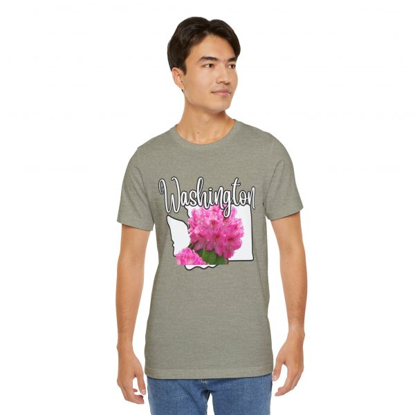 Washington State Flower the Pacific Rhododendron by State of Mine Tee, Unisex Jersey Short Sleeve Shirt, Perfect for Gifts, Travel, and Casual Wear, Ideal for Summer, Birthdays, and [...] - Image 18