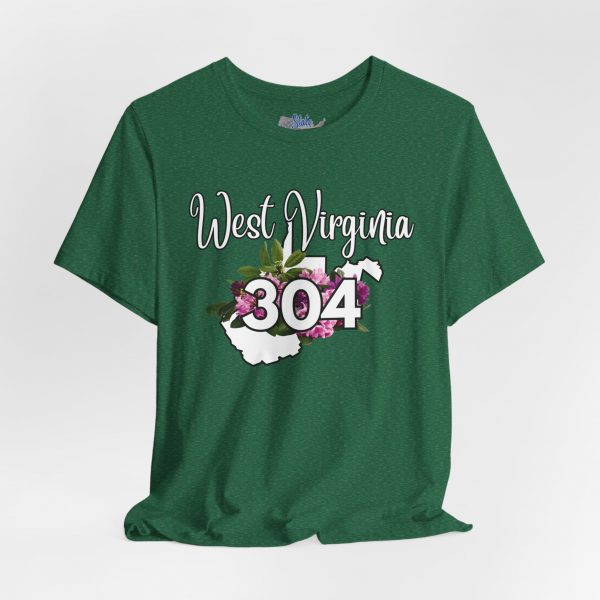 West Virginia State Flower the Rhododendron Area Code 304 by State of Mine Tee, Unisex Jersey Short Sleeve Shirt, Perfect for Gifts, Travel, and Casual Wear, Ideal for Summer, Birthdays, and [...] - Image 17
