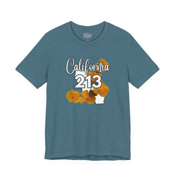 California State Flower the California Poppy  213 Area Code by State of Mine Tee, Unisex Jersey Short Sleeve Shirt, Perfect for Gifts, Travel, and Casual Wear, Ideal for Summer, Birthdays, and [...] - Image 33