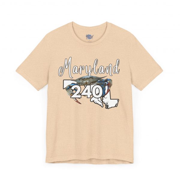 Maryland Blue Crabs Design 240 Area Code by State of Mine Short Sleeve Tee, Unisex Summer Shirt, State Pride Tee, Beach T-Shirt, Gift for Marylanders - Image 19