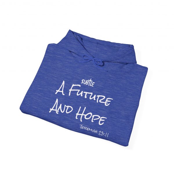 A Future and Hope by Subtle--Unisex Dark Colored Hoodie, Cozy Sweatshirt, Faith-Based Inspirational Apparel, Jeremiah 23:11 - Image 36
