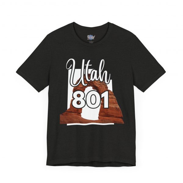 Utah 801 Area Code Arches by State of Mine. Unisex Jersey Tee, Outdoor Adventure Shirt, Travel Gift, Casual Wear, Summer Tee, Unique Design - Image 23