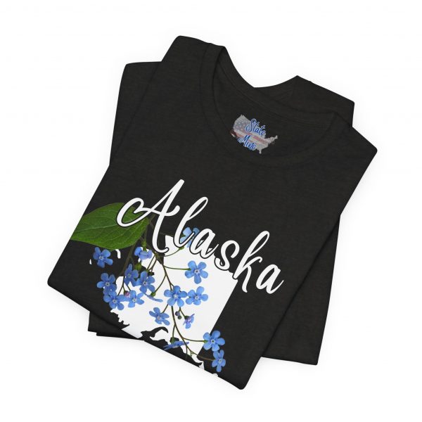 Alaska State Flower T-Shirt the Alpine Forget-Me-Not by State of Mine Graphic Tee, Unisex Shirt, Gift for Travelers, Casual Wear, Summer Fashion, Alaska Souvenir - Image 14