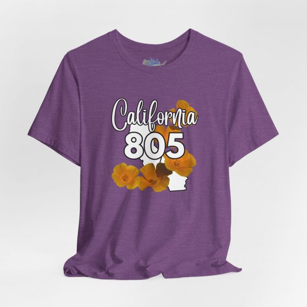 California State Flower the California Poppy 805 Area Code by State of Mine Tee, Unisex Jersey Short Sleeve Shirt, Perfect for Gifts, Travel, and Casual Wear, Ideal for Summer, Birthdays, and [...] - Image 17