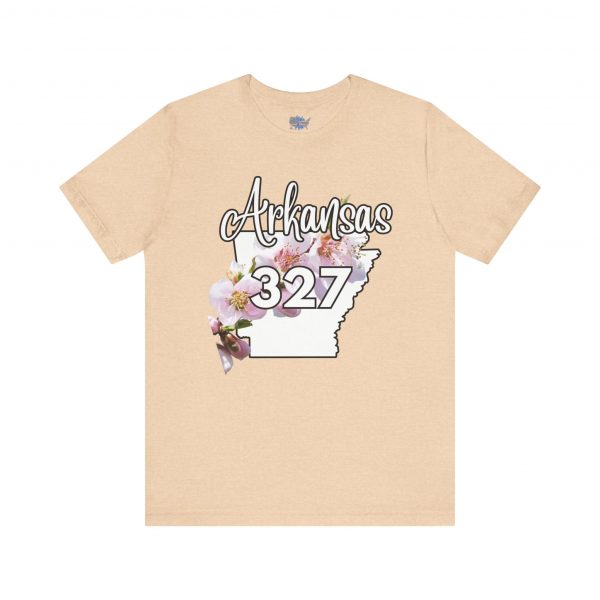 Arkansas State Flower The Apple Blossom 327 Area Code by State of Mine. Unisex Jersey Short Sleeve Tee - Cozy Everyday Wear, Casual Style, Summer Essentials, Gift for Friends, Graphic Tee - Image 20