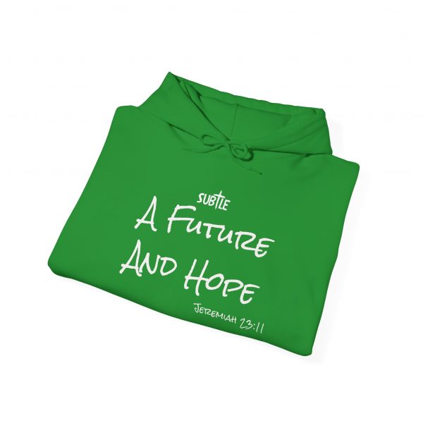 A Future and Hope by Subtle--Unisex Dark Colored Hoodie, Cozy Sweatshirt, Faith-Based Inspirational Apparel, Jeremiah 23:11 - Image 24