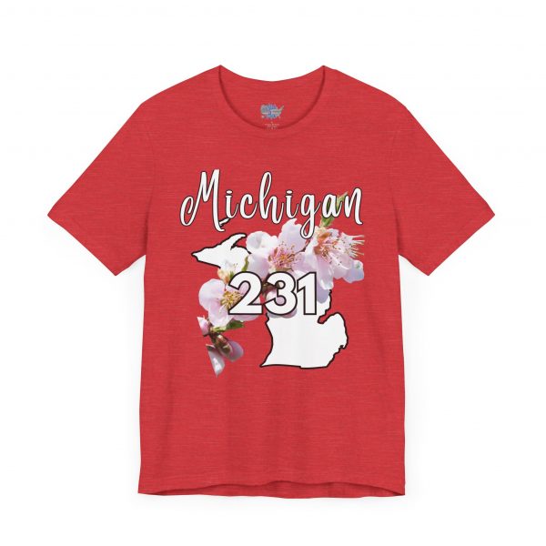 Michigan State Flower The Apple Blossom 231 Area Code by State of Mine. Unisex Jersey Short Sleeve Tee - Cozy Everyday Wear, Casual Style, Summer Essentials, Gift for Friends, Graphic Tee - Image 54