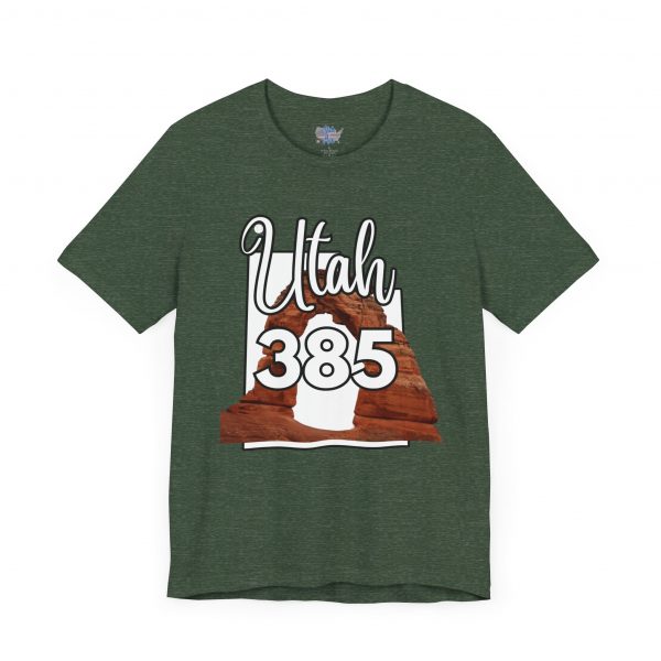 Utah 385 Area Code Arches by State of Mine. Unisex Jersey Tee, Outdoor Adventure Shirt, Travel Gift, Casual Wear, Summer Tee, Unique Design - Image 35