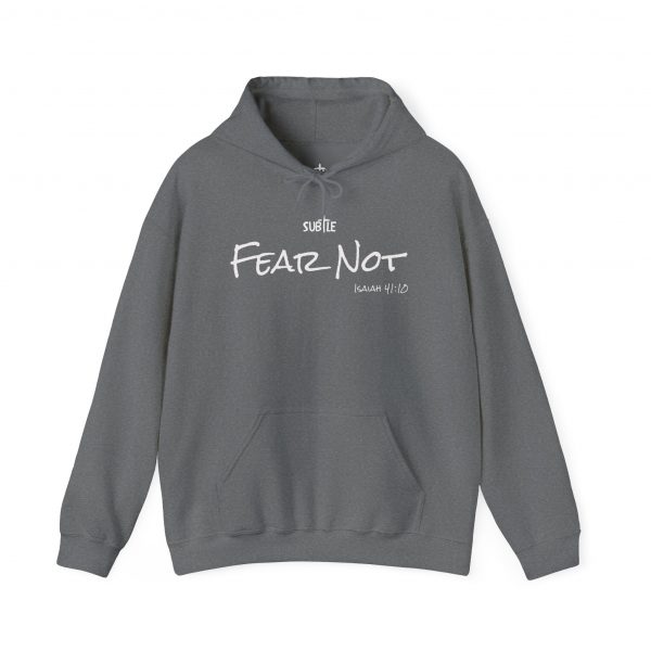 Fear Not by Subtle--Unisex Dark Colored Hoodie, Cozy Sweatshirt, Faith-Based Inspirational Apparel, Isaiah 41:10 - Image 21