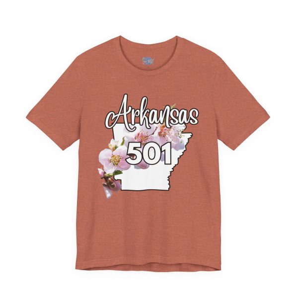 Arkansas State Flower The Apple Blossom 501 Area Code by State of Mine. Unisex Jersey Short Sleeve Tee - Cozy Everyday Wear, Casual Style, Summer Essentials, Gift for Friends, Graphic Tee - Image 18