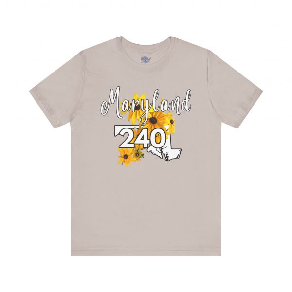 Maryland State Flower The Black-eyed Susan 240 Area Code by State of Mine Short Sleeve Tee, Casual Tee, Maryland Gift, Summer Shirt, State Pride Top, Floral Graphic Tee, Unisex T-Shirt - Image 29