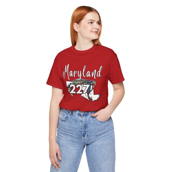 Maryland Blue Crabs 227 Area Code by State of Mine Short Sleeve Tee, Unisex Summer Shirt, State Pride Tee, Beach T-Shirt, Gift for Marylanders - Image 7