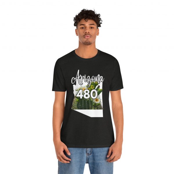 Arizona State Flower the Saguaro Blossom Area Code 480 by State of Mine  Tee, Unisex Jersey Short Sleeve Shirt, Perfect for Gifts, Travel, and Casual Wear, Ideal for Summer, Birthdays, and [...] - Image 12