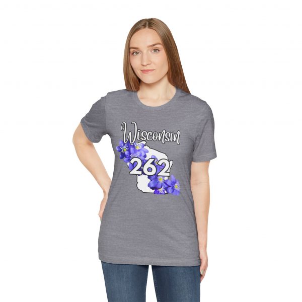 Wisconsin State Flower the Blue Violet by State of Mine 262 Area Code Tee, Unisex Jersey Short Sleeve Shirt, Perfect for Gifts, Travel, and Casual Wear, Ideal for Summer, Birthdays, and [...] - Image 22