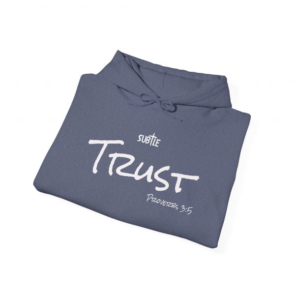 Trust by Subtle--Unisex Dark Colored Hoodie, Cozy Sweatshirt, Faith-Based Inspirational Apparel, Proverbs 3:5 - Image 52