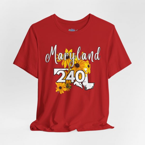Maryland State Flower The Black-eyed Susan 240 Area Code by State of Mine Short Sleeve Tee, Casual Tee, Maryland Gift, Summer Shirt, State Pride Top, Floral Graphic Tee, Unisex T-Shirt - Image 41