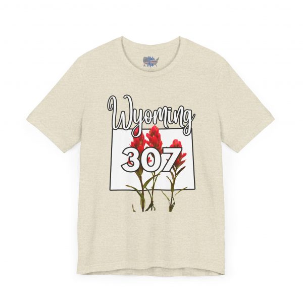 Wyoming State Flower The Indian Paintbrush Area Code 307 by State of Mine Tee - Unisex Jersey Short Sleeve T-Shirt, Nature Lover Gift, Travel Souvenir, Spring Style, Casual Wear - Image 23