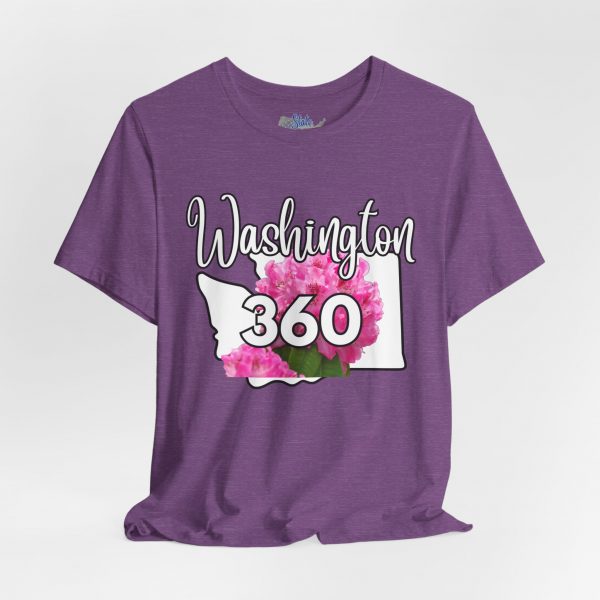 Washington State Flower the Pacific Rhododendron 360 Area Code by State of Mine Tee, Unisex Jersey Short Sleeve Shirt, Perfect for Gifts, Travel, and Casual Wear, Ideal for Summer, Birthdays, and [...]