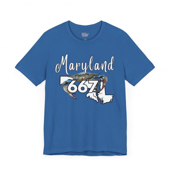 Maryland Crabs 667 Area Code by State of Mine Short Sleeve Tee, Unisex Summer Shirt, State Pride Tee, Beach T-Shirt, Gift for Marylanders - Image 47