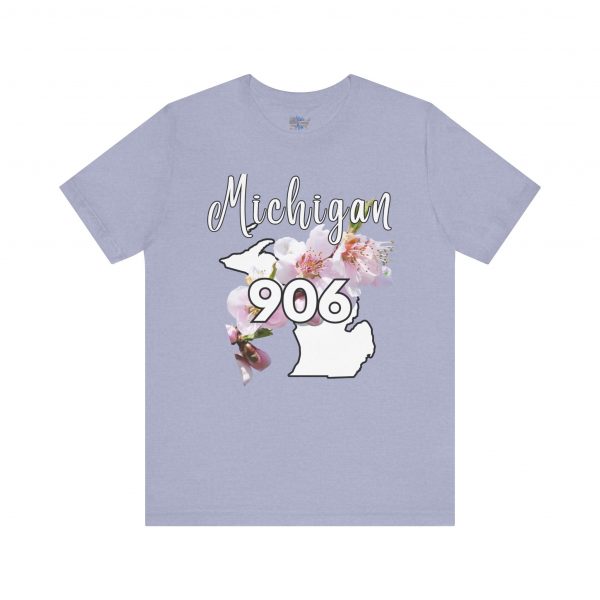 Michigan State Flower The Apple Blossom 906 Area Code by State of Mine. Unisex Jersey Short Sleeve Tee - Cozy Everyday Wear, Casual Style, Summer Essentials, Gift for Friends, Graphic Tee - Image 32