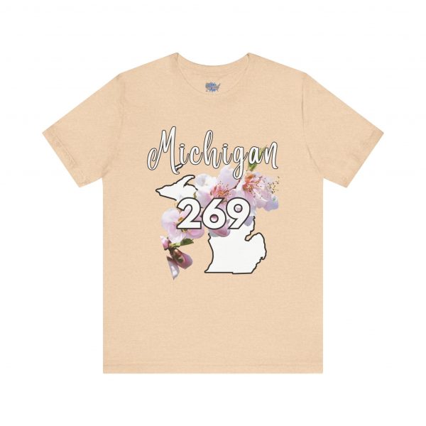 Michigan State Flower The Apple Blossom 269 Area Code by State of Mine. Unisex Jersey Short Sleeve Tee - Cozy Everyday Wear, Casual Style, Summer Essentials, Gift for Friends, Graphic Tee - Image 16