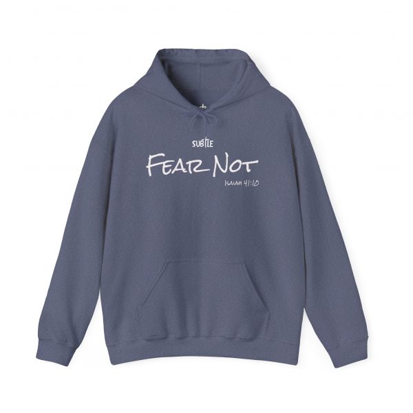 Fear Not by Subtle--Unisex Dark Colored Hoodie, Cozy Sweatshirt, Faith-Based Inspirational Apparel, Isaiah 41:10 - Image 45