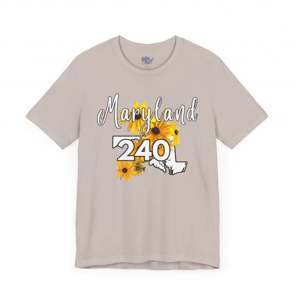 Maryland State Flower The Black-eyed Susan 240 Area Code by State of Mine Short Sleeve Tee, Casual Tee, Maryland Gift, Summer Shirt, State Pride Top, Floral Graphic Tee, Unisex T-Shirt - Image 31