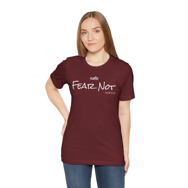 Fear Not by Subtle Merch--Unisex Dark Colored Heavy Cotton T-Shirt, Faith-Based and Inspirational, Isaiah 41:10 - Image 41