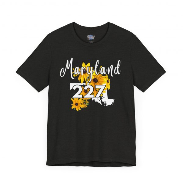 Maryland State Flower The Black-eyed Susan 227 Area Code by State of Mine Short Sleeve Tee, Casual Tee, Maryland Gift, Summer Shirt, State Pride Top, Floral Graphic Tee, Unisex T-Shirt - Image 23