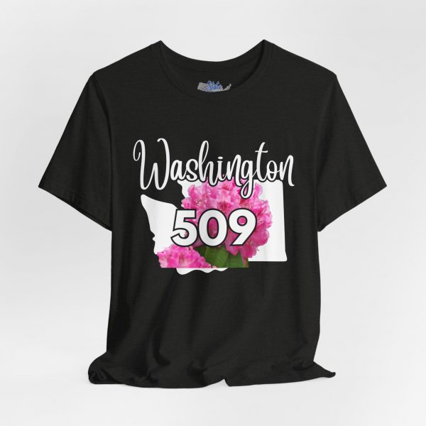 Washington State Flower the Pacific Rhododendron 509 Area Code by State of Mine Tee, Unisex Jersey Short Sleeve Shirt, Perfect for Gifts, Travel, and Casual Wear, Ideal for Summer, Birthdays, and [...] - Image 13