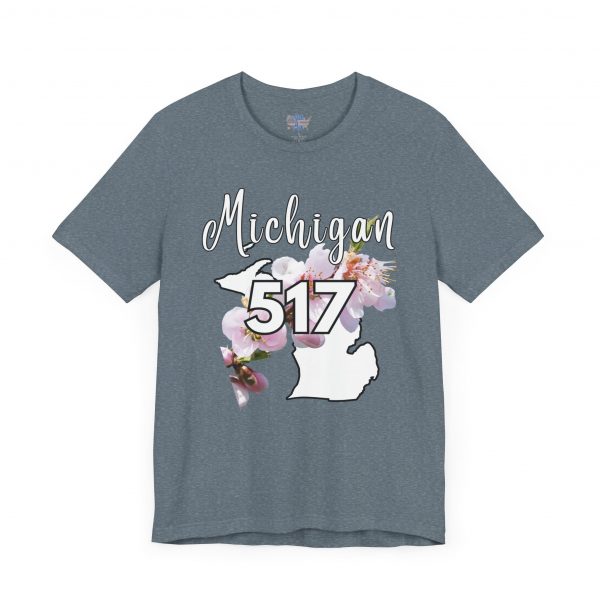 Michigan State Flower The Apple Blossom 517 Area Code by State of Mine. Unisex Jersey Short Sleeve Tee - Cozy Everyday Wear, Casual Style, Summer Essentials, Gift for Friends, Graphic Tee - Image 42