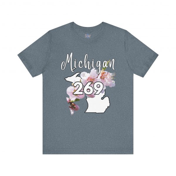 Michigan State Flower The Apple Blossom 269 Area Code by State of Mine. Unisex Jersey Short Sleeve Tee - Cozy Everyday Wear, Casual Style, Summer Essentials, Gift for Friends, Graphic Tee - Image 40
