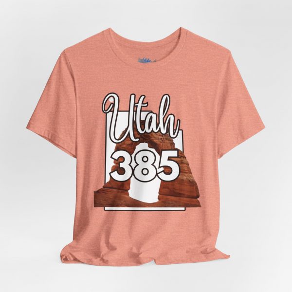 Utah 385 Area Code Arches by State of Mine. Unisex Jersey Tee, Outdoor Adventure Shirt, Travel Gift, Casual Wear, Summer Tee, Unique Design - Image 24