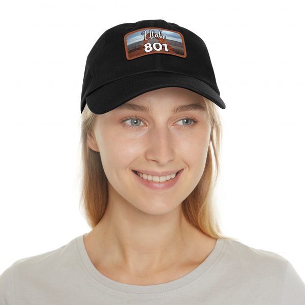 Utah Arches Dad Hat by State of Mine Featuring the 801 Area Code with Leather Patch, Beach Vibes Cap, Gift for Dad, Outdoor Hat, Casual Style Headwear - Image 4