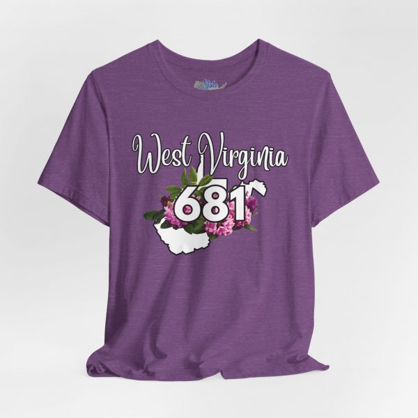 West Virginia State Flower the Rhododendron Area Code 681 by State of Mine Tee, Unisex Jersey Short Sleeve Shirt, Perfect for Gifts, Travel, and Casual Wear, Ideal for Summer, Birthdays, and [...] - Image 21