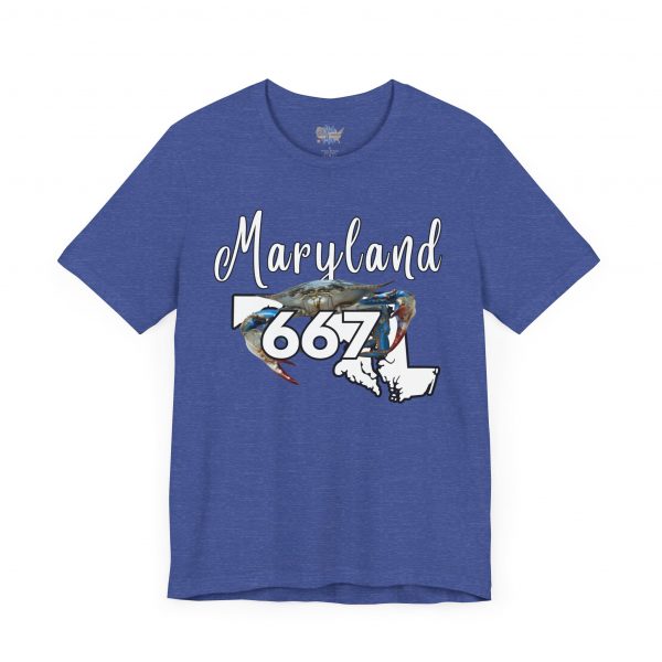 Maryland Crabs 667 Area Code by State of Mine Short Sleeve Tee, Unisex Summer Shirt, State Pride Tee, Beach T-Shirt, Gift for Marylanders - Image 5
