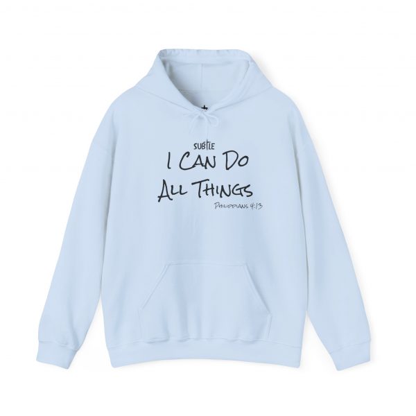 I Can Do All Things by Subtle--Unisex Hoodie, Cozy Sweatshirt, Faith-Based Inspirational Apparel, Philippians 4:13 - Image 17
