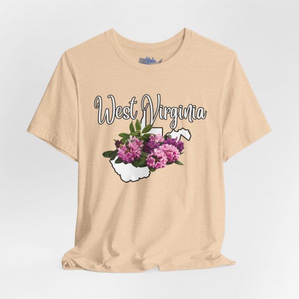 West Virginia State Flower the Rhododendron by State of Mine Tee, Unisex Jersey Short Sleeve Shirt, Perfect for Gifts, Travel, and Casual Wear, Ideal for Summer, Birthdays, and [...] - Image 7